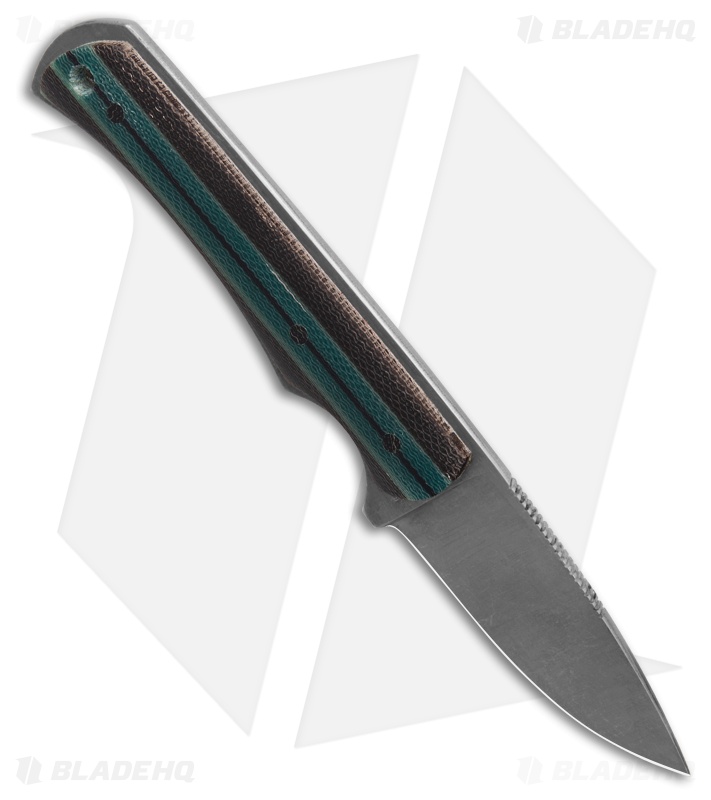 Cypress Creek Knives Muskrat Fixed Blade Knife Green G-Carta (2.25" SW)