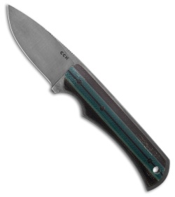 Cypress Creek Knives Muskrat Fixed Blade Knife Green G-Carta (2.25" SW)