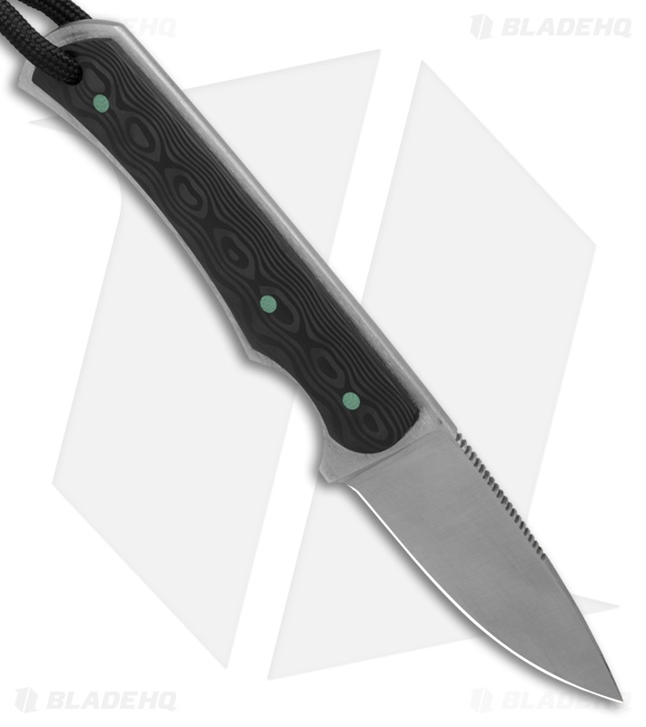 Cypress Creek Knives Muskrat Fixed Blade Knife Black Raindrop CF (2.25" Satin)