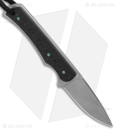 Cypress Creek Knives Muskrat Fixed Blade Knife Black Raindrop CF (2.25" Satin)