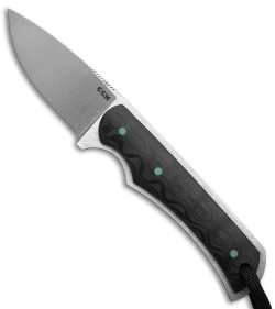 Cypress Creek Knives Muskrat Fixed Blade Knife Black Raindrop CF (2.25" Satin)