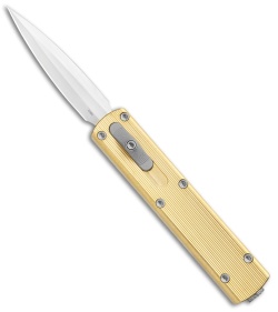 D Rocket Designs Zulu Spear D/A OTF Automatic Knife Aluminum-Bronze (2.8" Satin)