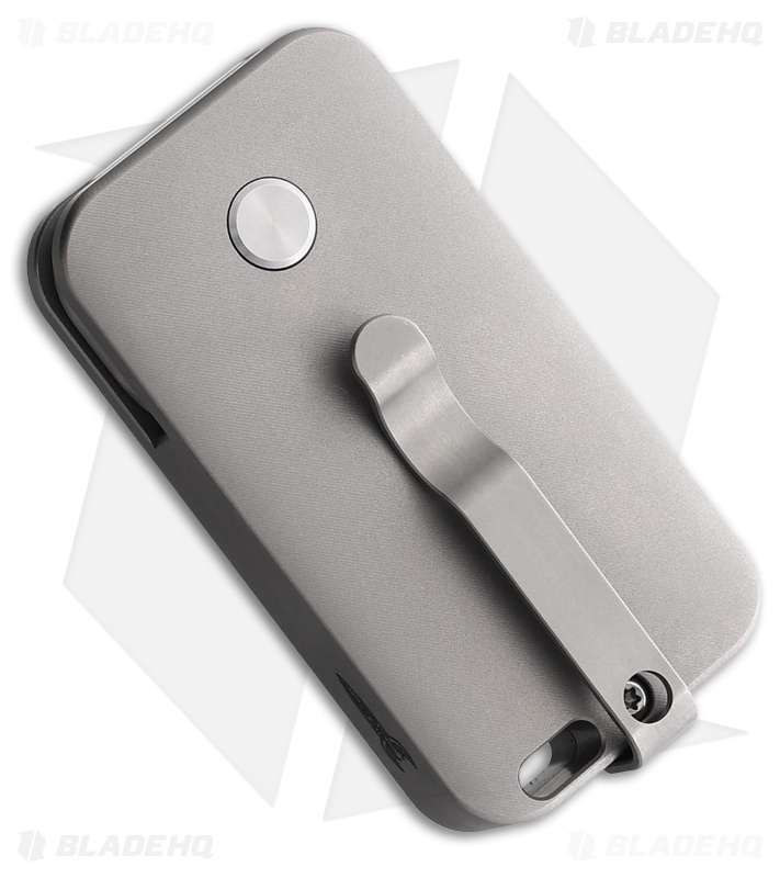 D Rocket Design SquareHead CA Legal Automatic Knife Gray Titanium (1.25" Satin)