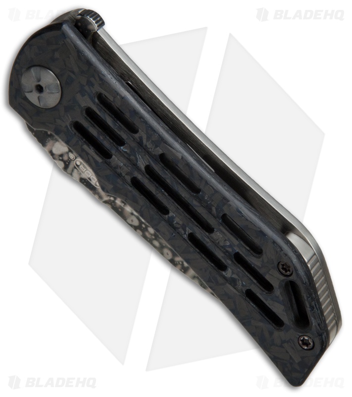 Darrel Ralph DDR Custom Frame Lock Knife Shred CF (3.75" Acid SW)