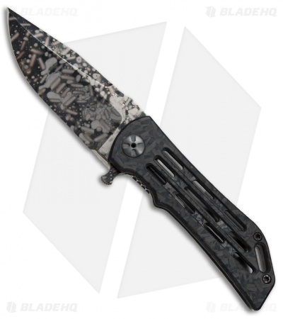 Darrel Ralph DDR Custom Frame Lock Knife Shred CF (3.75" Acid SW)