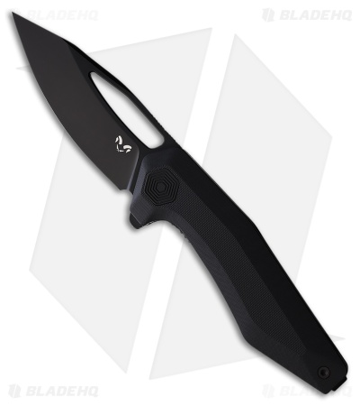 Damned Designs Brahma Liner Lock Knife Black G-10 (3.6" Black)