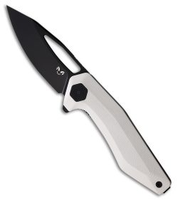 Damned Designs Brahma Liner Lock Knife White G-10 (3.6" Black)