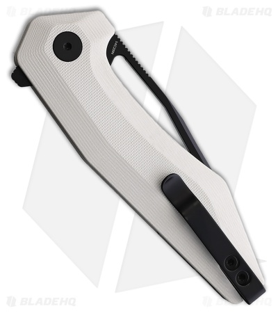 Damned Designs Brahma Liner Lock Knife White G-10 (3.6" Black)