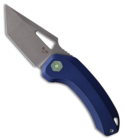 Damned Designs Oni XL Frame Lock Knife Stonewash Titanium (3 Damned Designs Oni XL Frame Lock Knife Stonewash Titanium (3