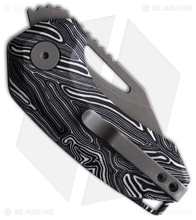 Damned Designs Anzu Liner Lock Knife Damascus G-10 (2" SW)