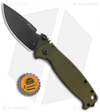 DPx HEST Classic Frame Lock Knife OD Green G-10 Titanium (3.25" Black)