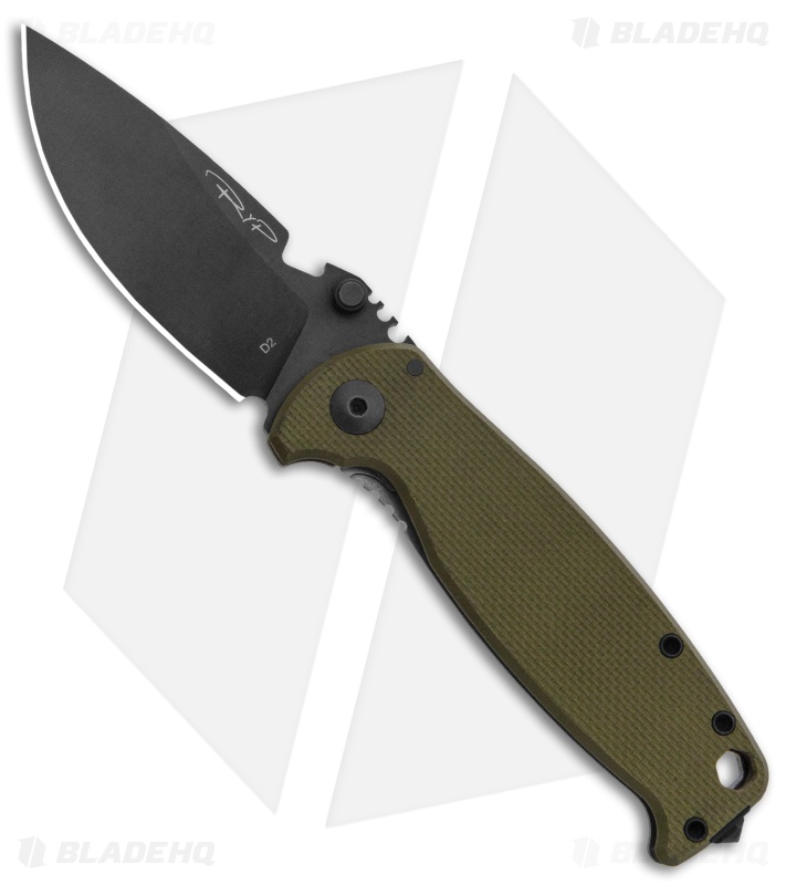 DPx HEST Classic Frame Lock Knife OD Green G-10 Titanium (3.25