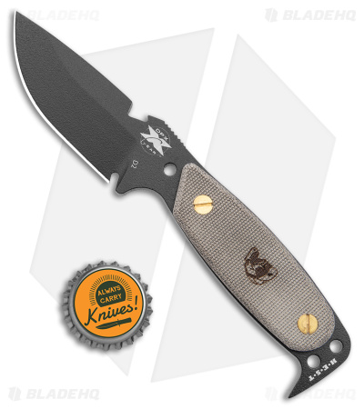 DPx Gear HEST Original Fixed Blade Knife Green Micarta (3.75" Black)