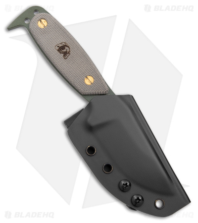DPx Gear HEST Original Fixed Blade Knife Green Micarta (3.75" OD Green)