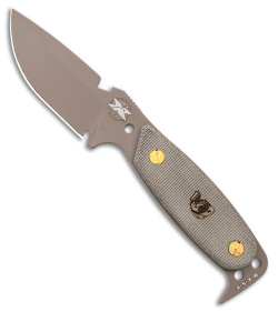 DPx Gear HEST Original Fixed Blade Knife Green Micarta (3.75" Tan)