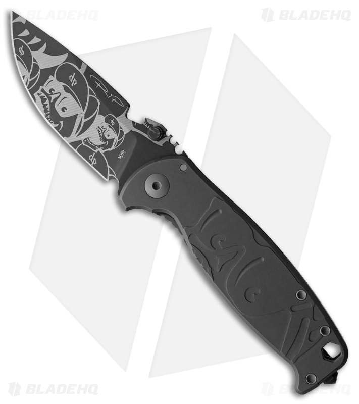 DPx Gear Hest/F Mr. DP Decade Frame Lock Titanium (3.15" DP Logo) DPHSF020