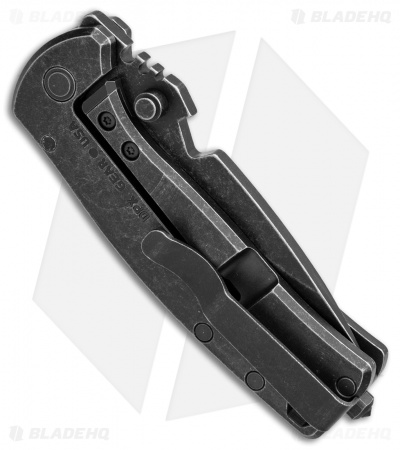 DPx Gear HEST/F Urban Frame Lock Knife Black Flag Titanium (2.9" Black SW)