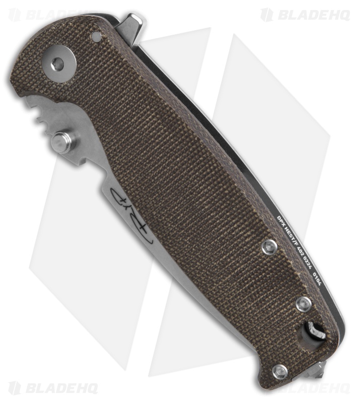 DPx Gear HEST/F 4.0 Milspec Knife | Green Micarta + MagnaCut