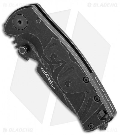 DPx Gear HEST/F Urban Frame Lock Knife Mr. DP Titanium (2.9" Black Stonewash)