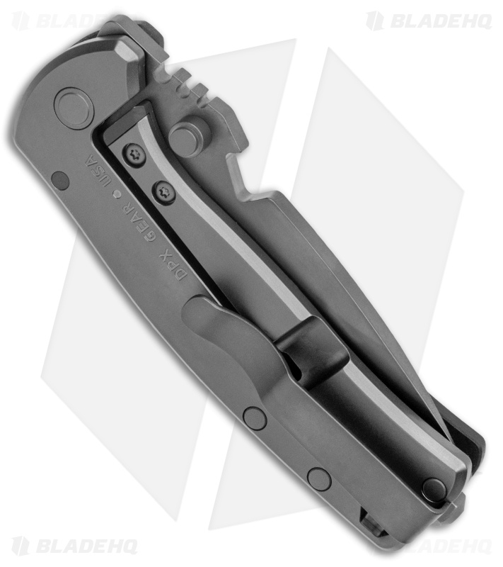 DPx Gear HEST/F Urban Frame Lock Knife Black G-10/Ti (2.9" Gray) 