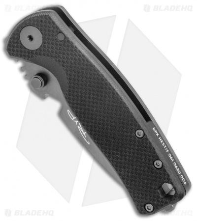 DPx Gear HEST/F Urban Frame Lock Knife Black G-10/Ti (2.9" Gray) 