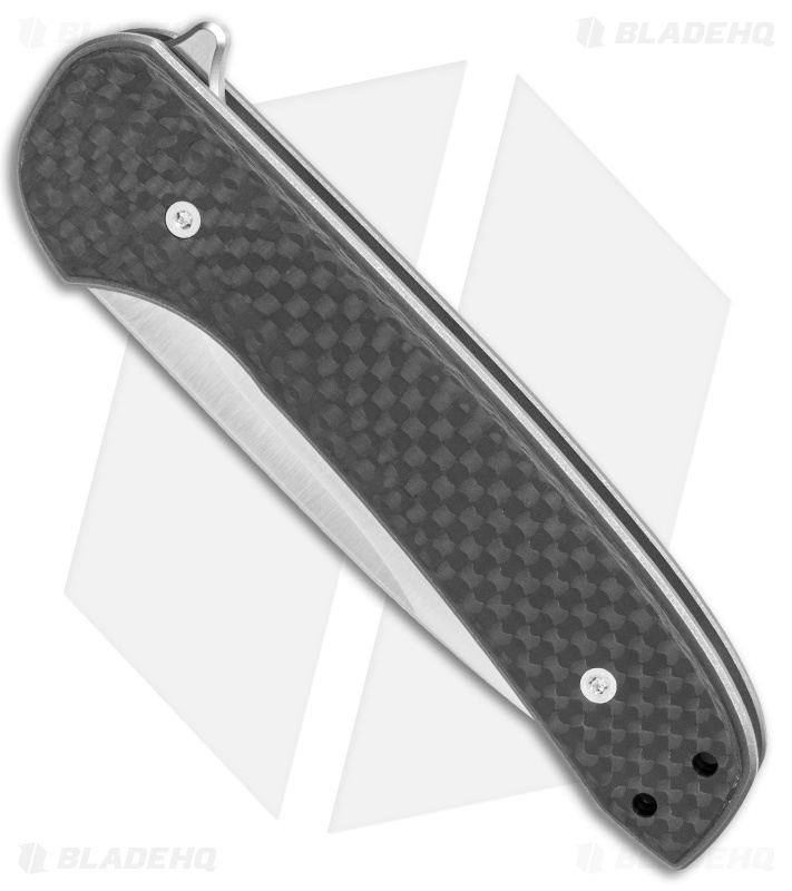DROP + Ferrum Forge Gent Frame Lock Knife Carbon Fiber (3" Satin)