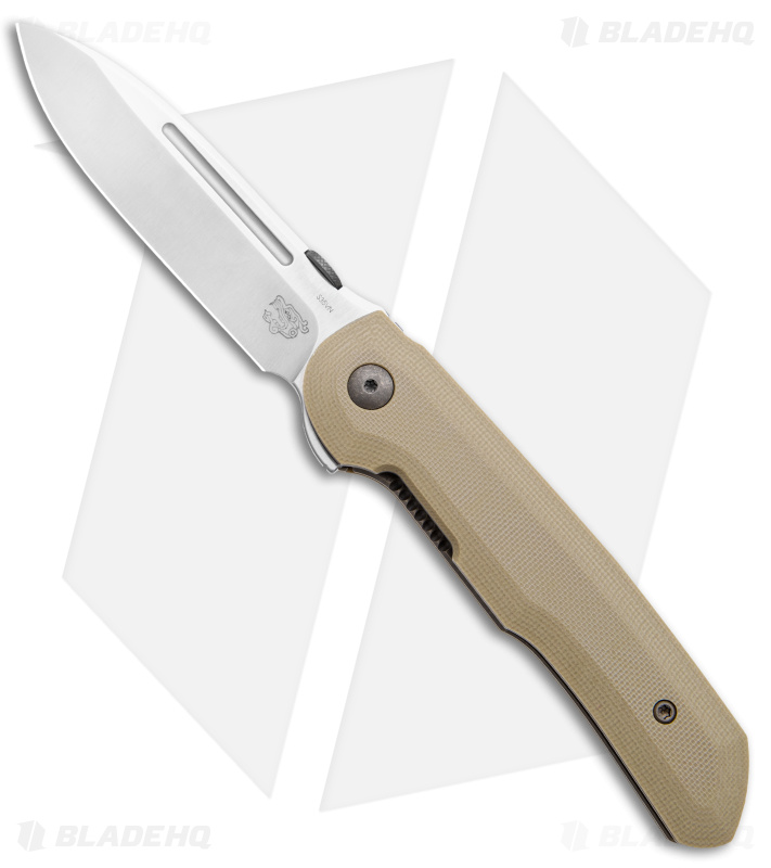 DROP + Terzuola | Compact Tactical Folder Knife | Tan G-10 - Blade HQ