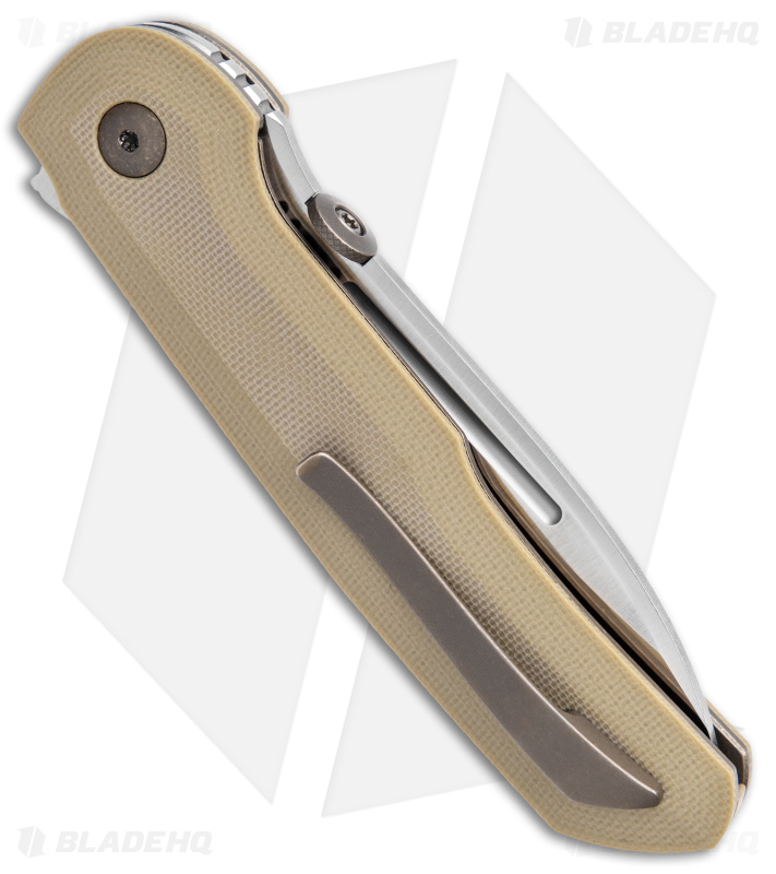 DROP + Terzuola | Compact Tactical Folder Knife | Tan G-10 - Blade HQ