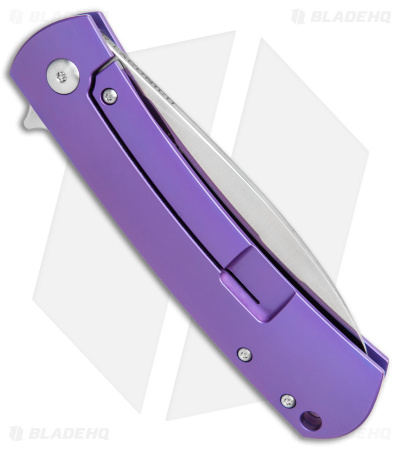 DROP + Laconico Keen Frame Lock LH Knife Purple Titanium (3.25" Satin)