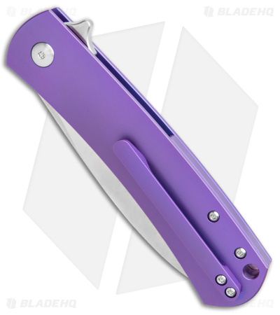 DROP + Laconico Keen Frame Lock LH Knife Purple Titanium (3.25" Satin)