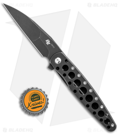 DROP + Zinker | Dogtooth Frame Lock Knife | Black Titanium - Blade HQ