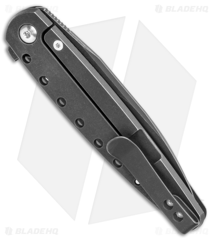 DROP + Zinker | Dogtooth Frame Lock Knife | Black Titanium - Blade HQ