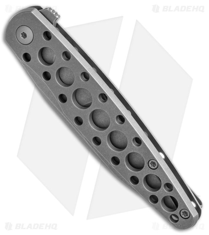 DROP + Zinker Dog Frame Lock Knife | Gray Titanium/SW - Blade HQ