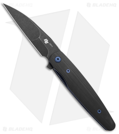 DROP + Zinker Dogtooth Frame Lock Knife Black G-10 (3.25" Black)