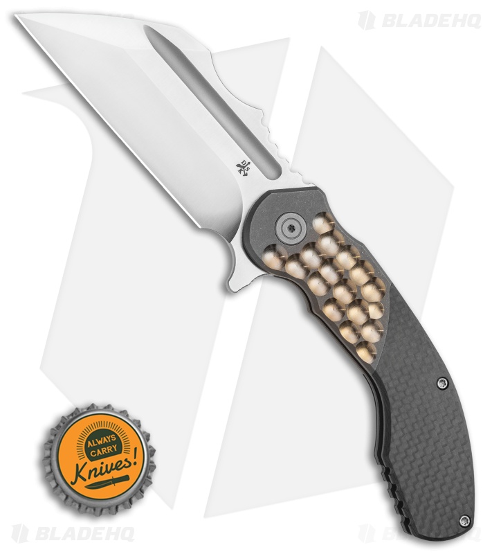 DSK Tactical VX-P Frame Lock Knife Titanium/Carbon Fiber (3.5" Satin 20CV)