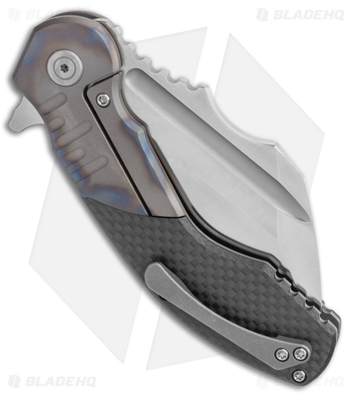 DSK Tactical VX-P Frame Lock Knife Flamed Ti/Carbon Fiber (3.5" Satin 20CV)