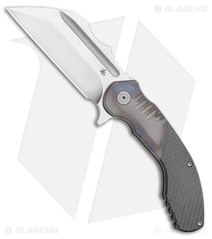 DSK Tactical VX-P Frame Lock Knife Flamed Ti/Carbon Fiber (3.5" Satin 20CV)