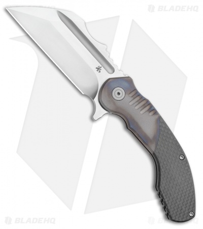 DSK Tactical VX-P Frame Lock Knife Flamed Ti/Carbon Fiber (3.5" Satin 20CV)