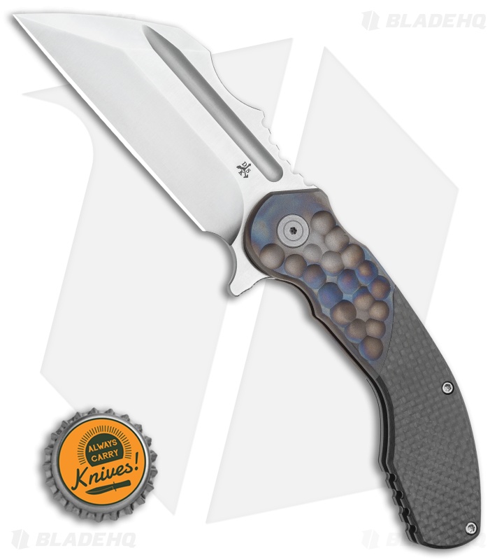 DSK Tactical VX-P Frame Lock Knife Titanium/Carbon Fiber (3.5" Satin 20CV)