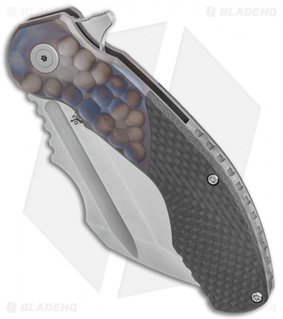 DSK Tactical VX-P Frame Lock Knife Titanium/Carbon Fiber (3.5" Satin 20CV)