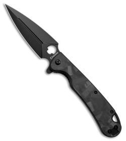 Daggerr Knives Arrow Liner Lock Knife Black Carbon Fiber  (4" Black D2)