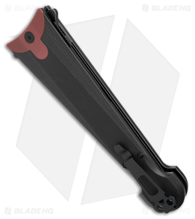 Daggerr Knives Cinquedea Liner Lock Knife Black Aluminum (5.6" Black D2)