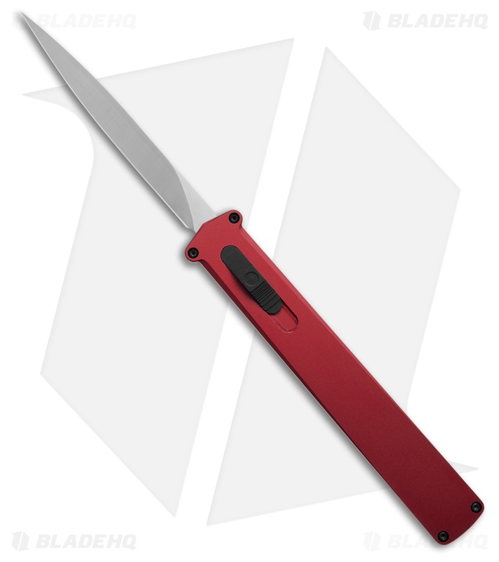 Daggerr Knives Igla Double Action OTF Knife Red Aluminum (3.4" Satin VG10)