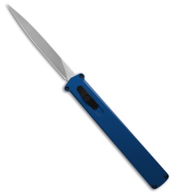 Daggerr Knives Igla Double Action OTF Knife Blue Aluminum (3.4" Satin VG10) 