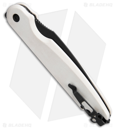 Daggerr Knives Nestor Stormtrooper Flipper Knife White G-10 (4.75" Black SW) 