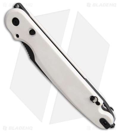 Daggerr Knives Nestor Stormtrooper Flipper Knife White G-10 (4.75" Black SW) 