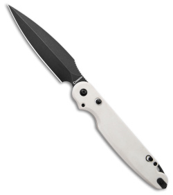 Daggerr Knives Nestor Stormtrooper Flipper Knife White G-10 (4.75" Black SW) 