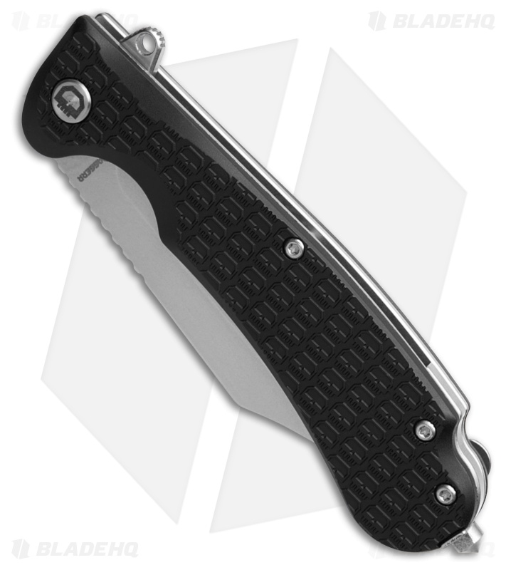 Daggerr Knives Powie Liner Lock Knife Black FRN (3.5" Stonewash)