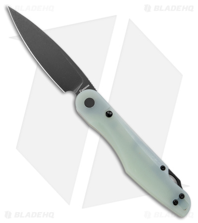 Daggerr Knives Sparrow Button Lock Knife Natural Jade G-10 (3.9" Black) 