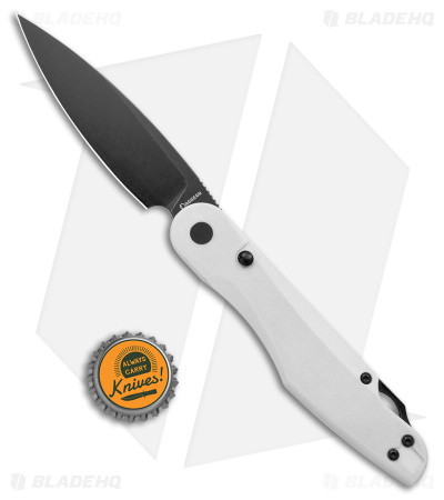 Daggerr Knives Sparrow Stormtrooper Button Lock Knife White G-10 (3.9" Black)